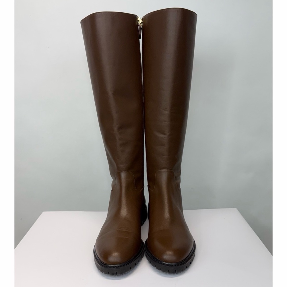 Stuart Weitzman Brown Leather Over-the-Knee Boots - Picture 7 of 13